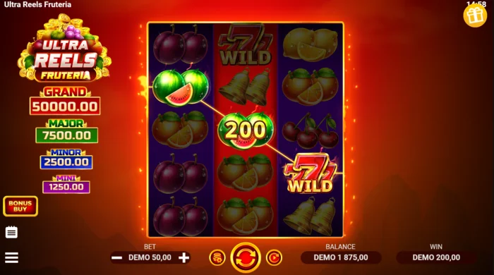Ultra Reels Fruteria - linie de plată cu șeptarul de aur